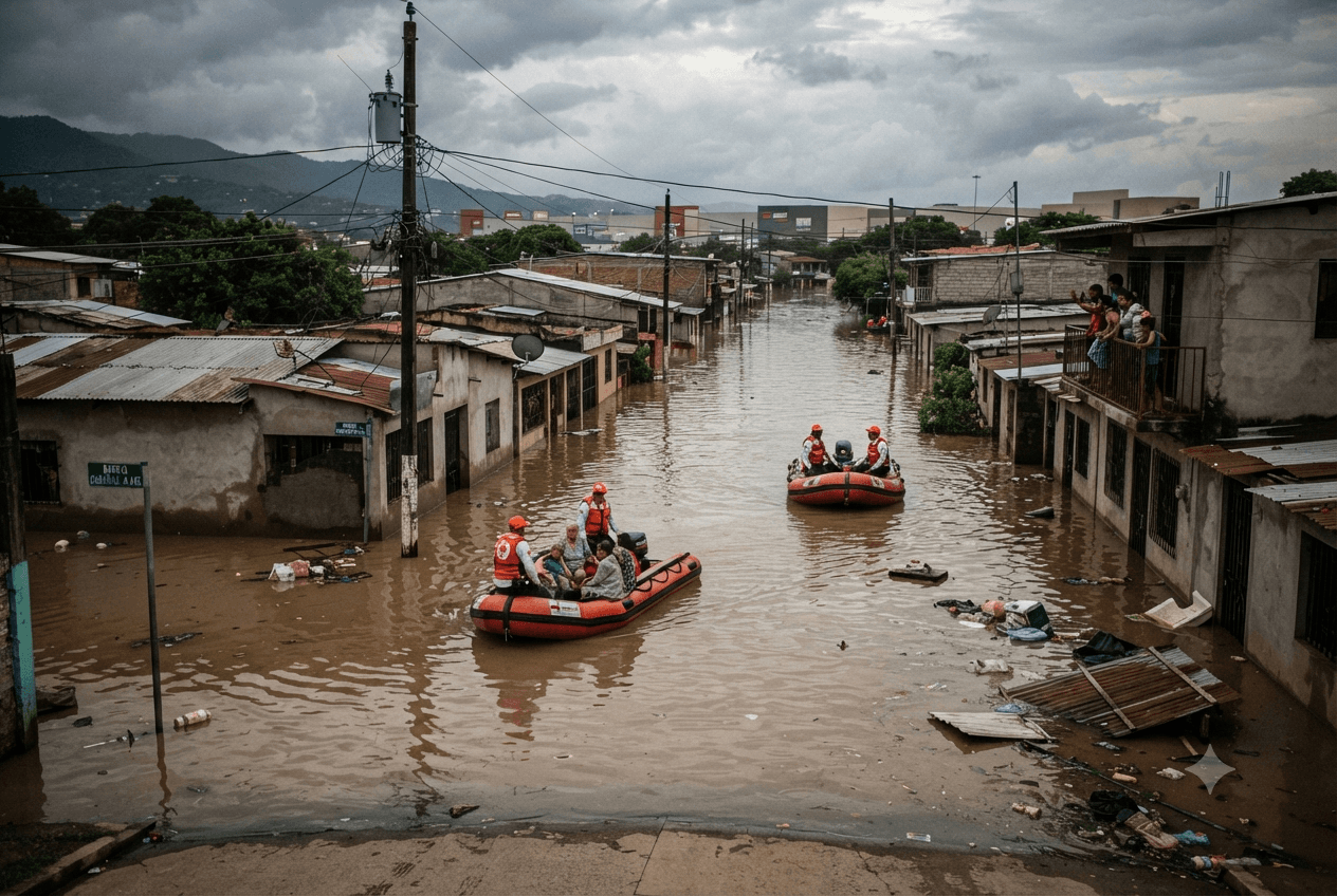 San Pedro Sula Flooding: Deadly River Overflow Triggered by Tropical Storm Rains Across Districts San Pedro Sula Flooding: Deadly River Overflow Triggered by Tropical Storm Rains Across Districts