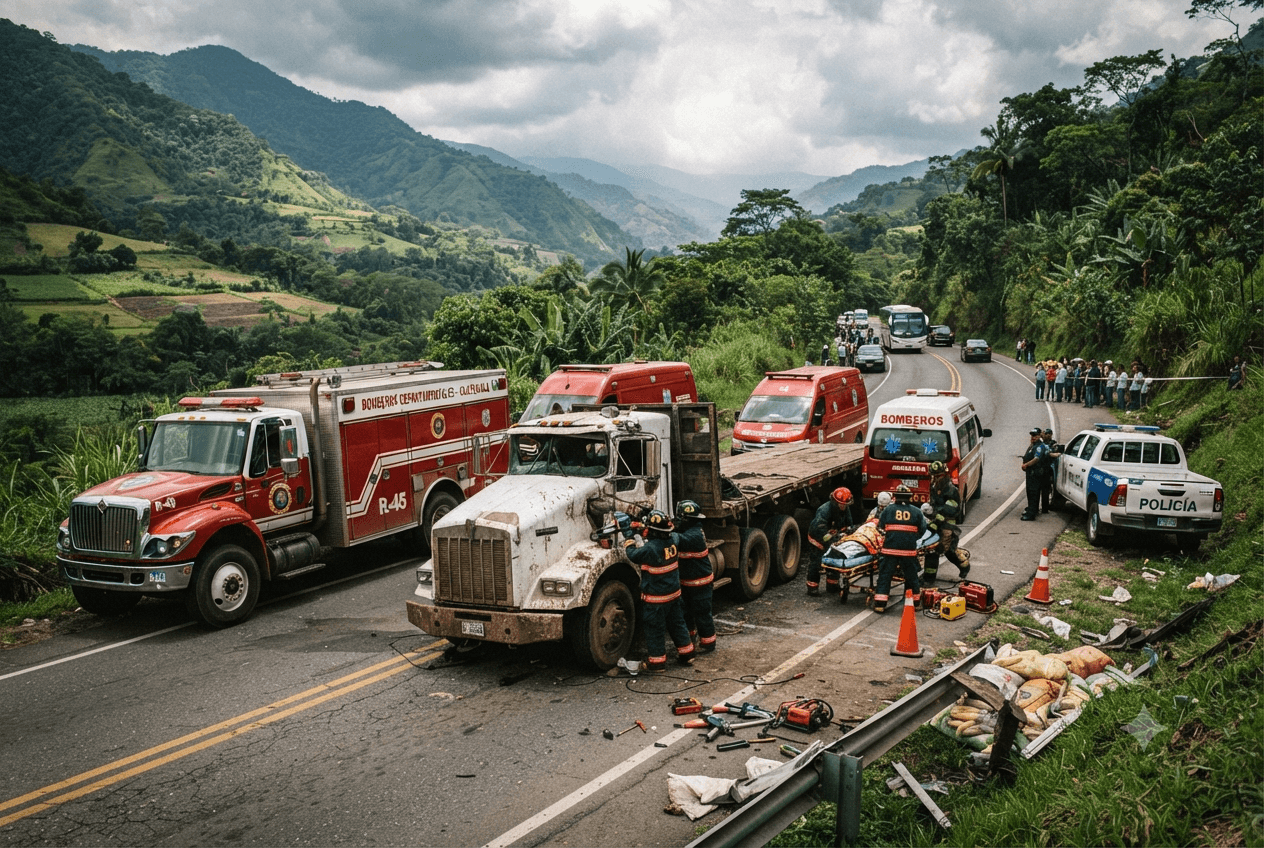 Highway Transport Tragedy: CA-2 Truck Collision Claims Three Lives in Departmental Sector Highway Transport Tragedy: CA-2 Truck Collision Claims Three Lives in Departmental Sector