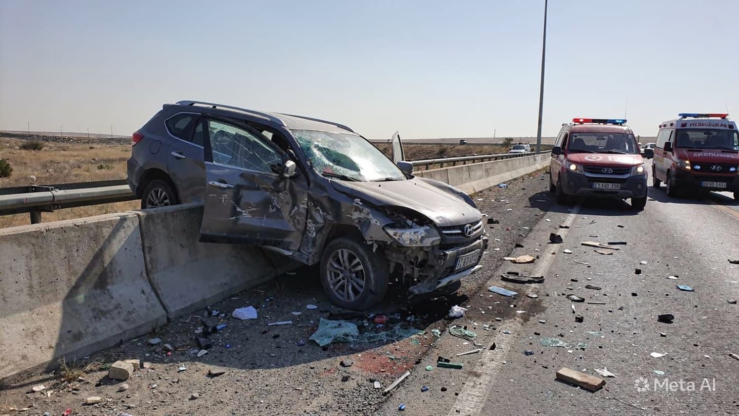 Ismayilli Traffic Tragedy: Two Fatalities Confirmed After Vehicle Strikes Concrete Barrier On Highway Today Ismayilli Traffic Tragedy: Two Fatalities Confirmed After Vehicle Strikes Concrete Barrier On Highway Today