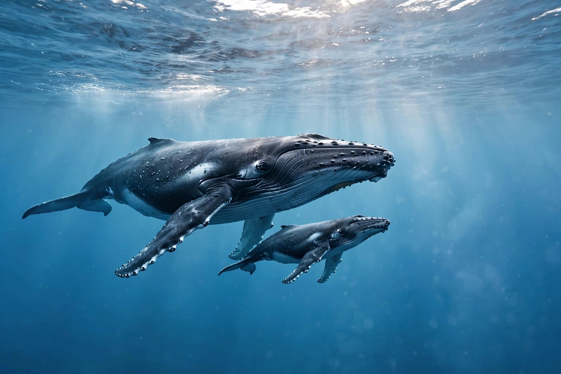 Mother humpback whale mourns stillborn calf in rare footage Mother humpback whale mourns stillborn calf in rare footage