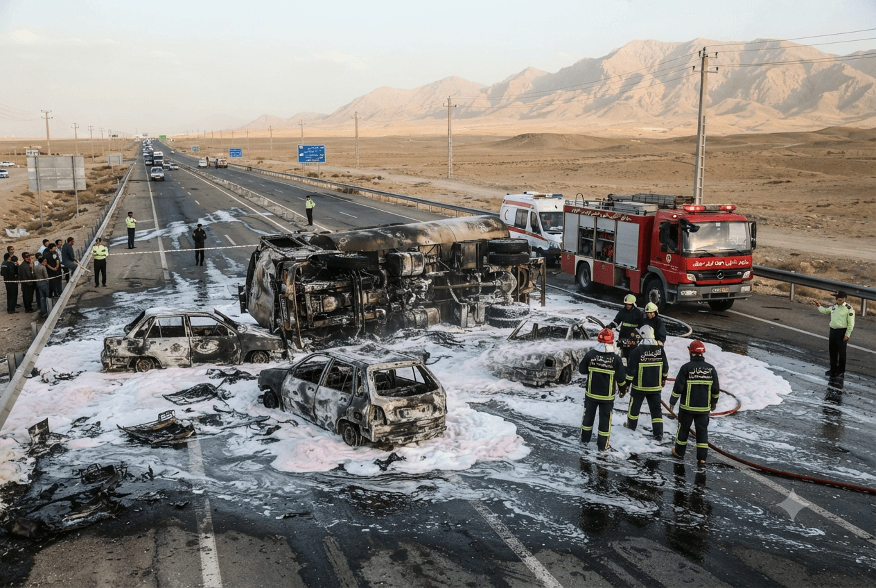 Fuel Truck Collision Crisis: Esfahan Expressway Crash Ignites Devastating Fatal Explosion Fuel Truck Collision Crisis: Esfahan Expressway Crash Ignites Devastating Fatal Explosion