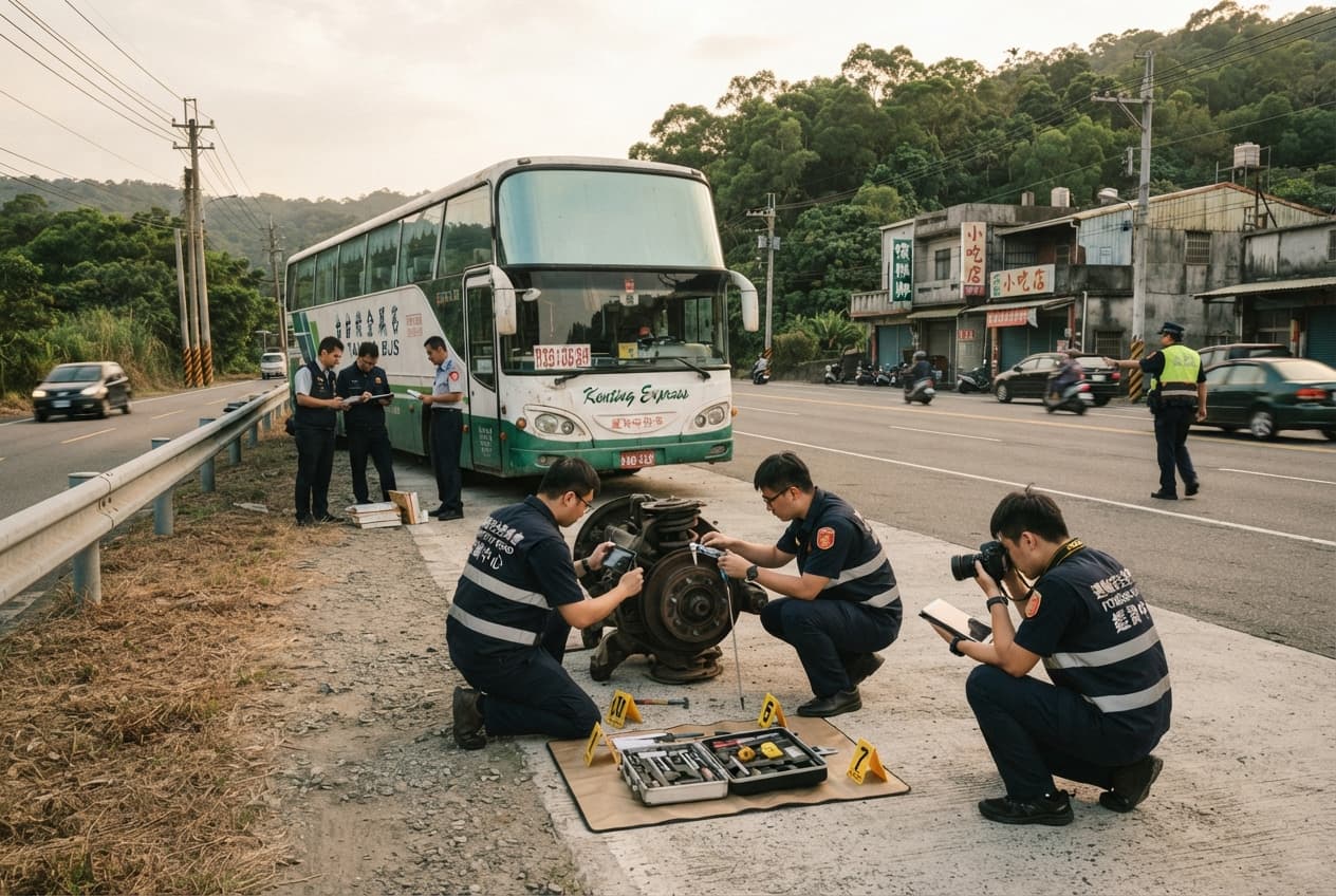 Tour Bus Crash, Eastern Taiwan: Brake Failure Causes Highway Barrier Impact Leaving One Dead Tour Bus Crash, Eastern Taiwan: Brake Failure Causes Highway Barrier Impact Leaving One Dead