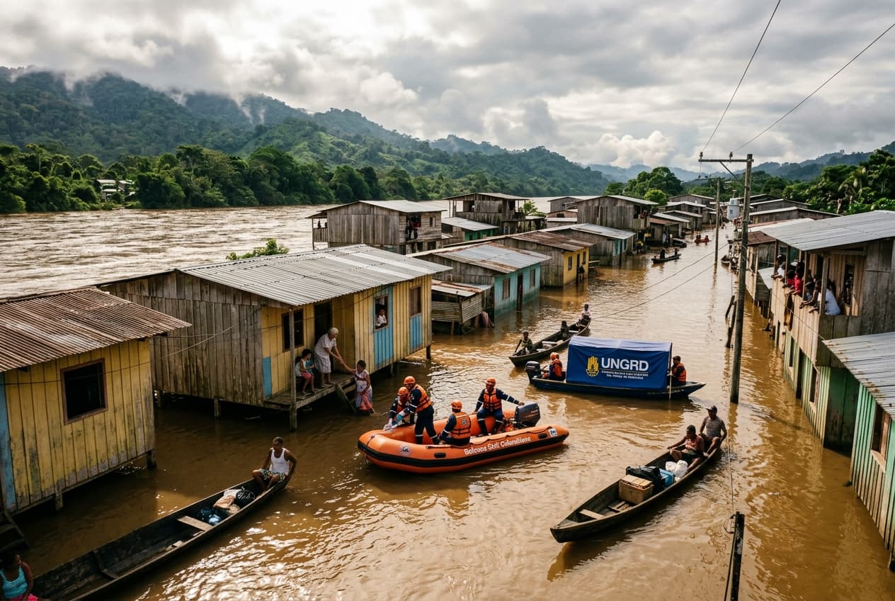 Chocó Rivers Burst Banks in Colombia: Severe Flooding Displaces Families as Two Injured in Rising Waters Chocó Rivers Burst Banks in Colombia: Severe Flooding Displaces Families as Two Injured in Rising Waters