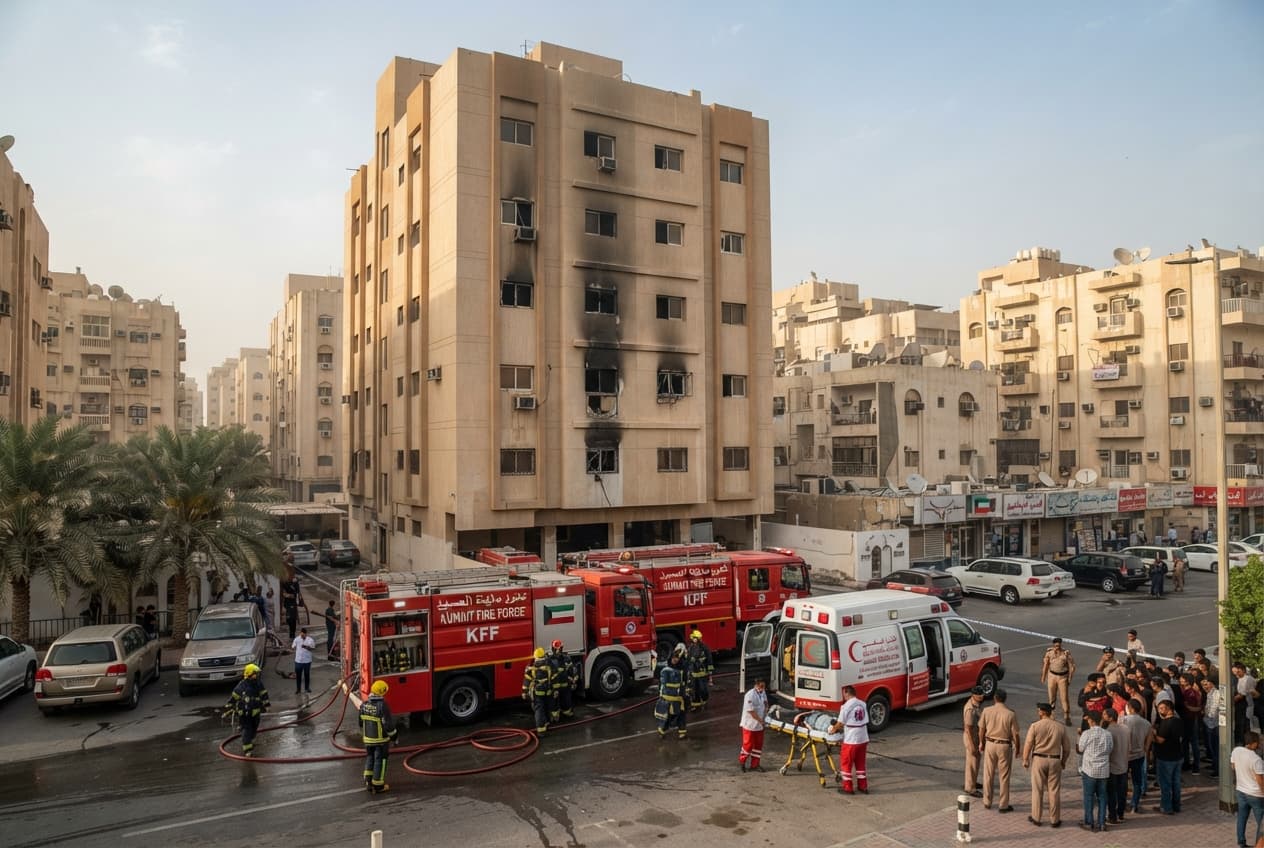 Kuwait Governorate, Residential Disaster: Residential Apartment Fire Caused by Electrical Short Circuit Kills Four Kuwait Governorate, Residential Disaster: Residential Apartment Fire Caused by Electrical Short Circuit Kills Four