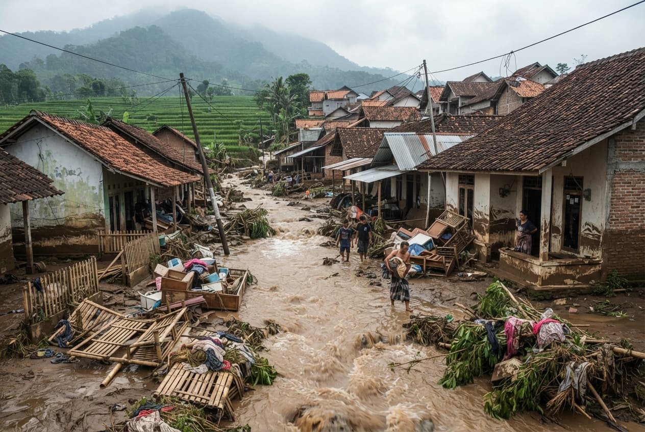 Garut Tragedy: Heavy Monsoon Rains Trigger Destructive Flash Floods and Two Deaths Garut Tragedy: Heavy Monsoon Rains Trigger Destructive Flash Floods and Two Deaths