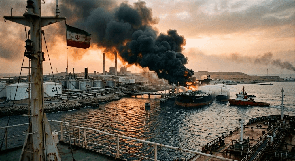 Massive Explosions Reported Near Iran's Strategic Kharg Island Massive Explosions Reported Near Iran's Strategic Kharg Island