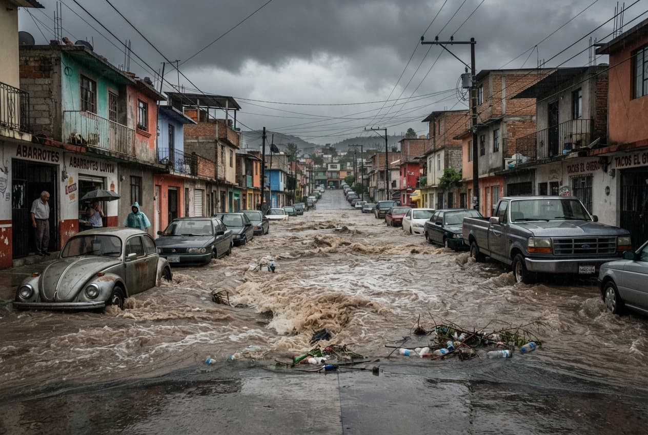 Torrential Rain Disaster: Flash Flooding And Roof Collapse Kill Two Residents In Puebla Torrential Rain Disaster: Flash Flooding And Roof Collapse Kill Two Residents In Puebla