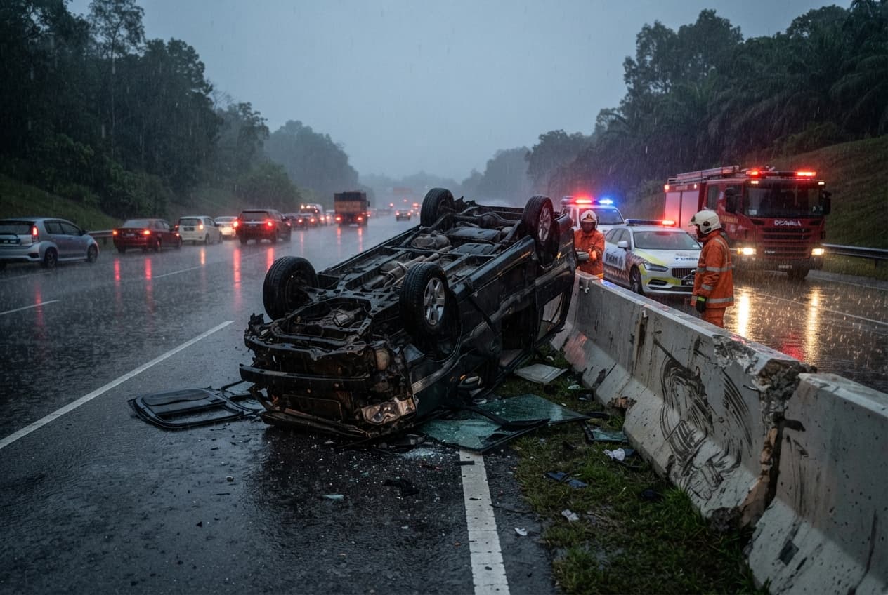 Tour Van Skids Off Expressway: Wet Asphalt Crash Leaves Three Foreign Nationals Dead Tour Van Skids Off Expressway: Wet Asphalt Crash Leaves Three Foreign Nationals Dead
