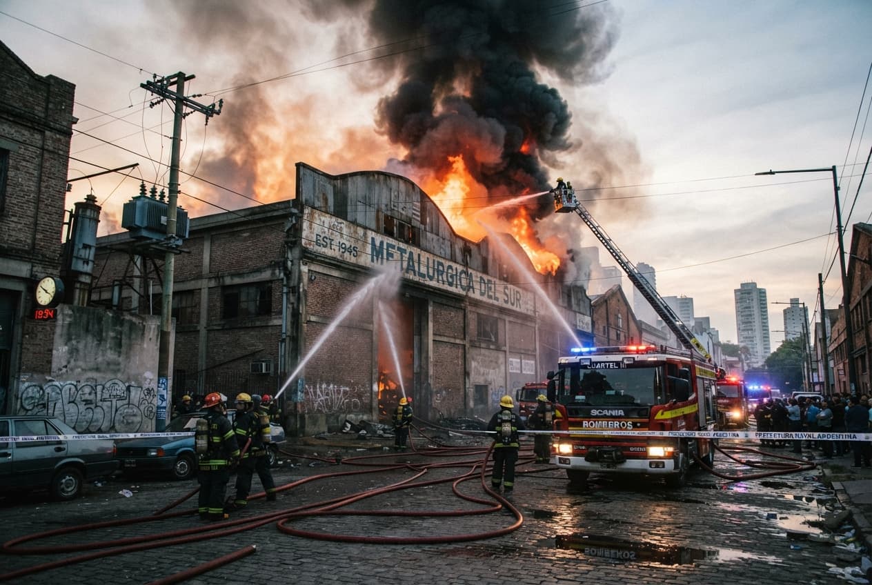 Industrial Zone Disaster: Seven Factory Workers Injured During Massive Buenos Aires Warehouse Fire Industrial Zone Disaster: Seven Factory Workers Injured During Massive Buenos Aires Warehouse Fire