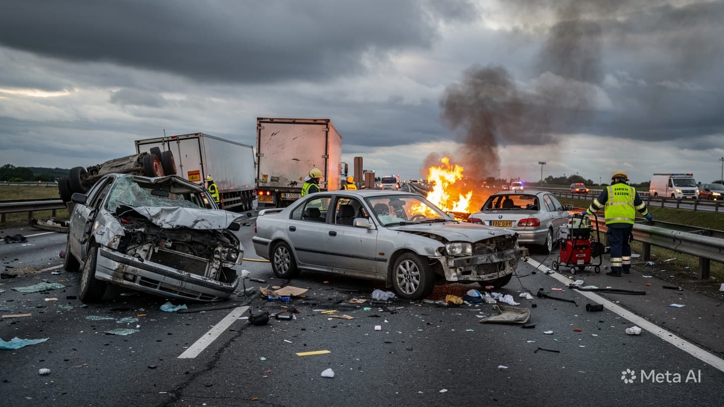 Fatal Multi-Vehicle Pile-up in Argentina: Two Dead on Route 9 After Morning Collision Fatal Multi-Vehicle Pile-up in Argentina: Two Dead on Route 9 After Morning Collision
