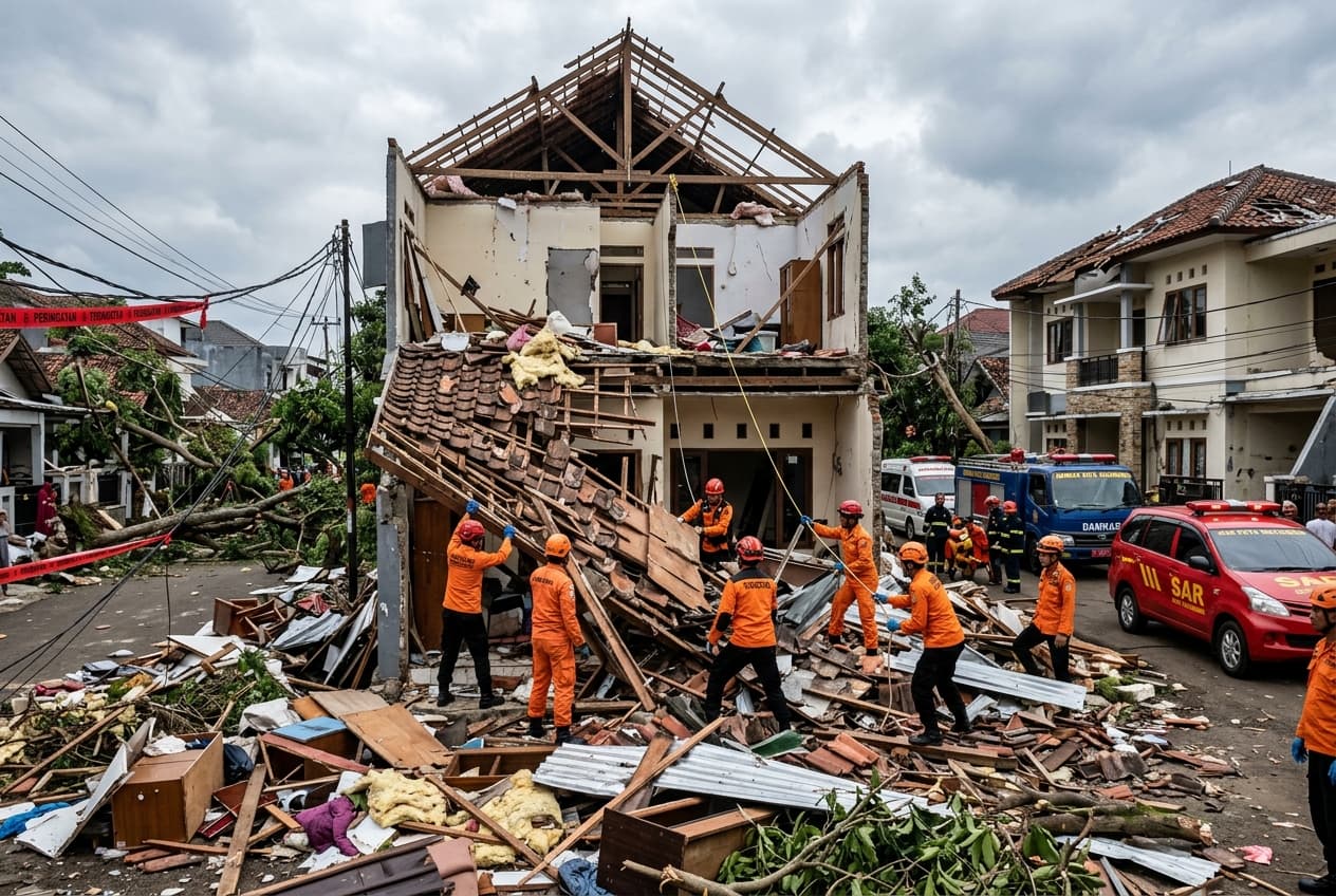 Tornado Strike Emergency: Powerful Funnel Collapses Residential Roofs in Central States, Severely Injuring Four Tornado Strike Emergency: Powerful Funnel Collapses Residential Roofs in Central States, Severely Injuring Four