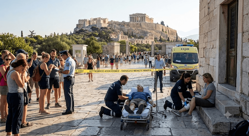 Terror in Athens: Two American Tourists Rushed to Hospital After Acropolis Knife Rampage Terror in Athens: Two American Tourists Rushed to Hospital After Acropolis Knife Rampage