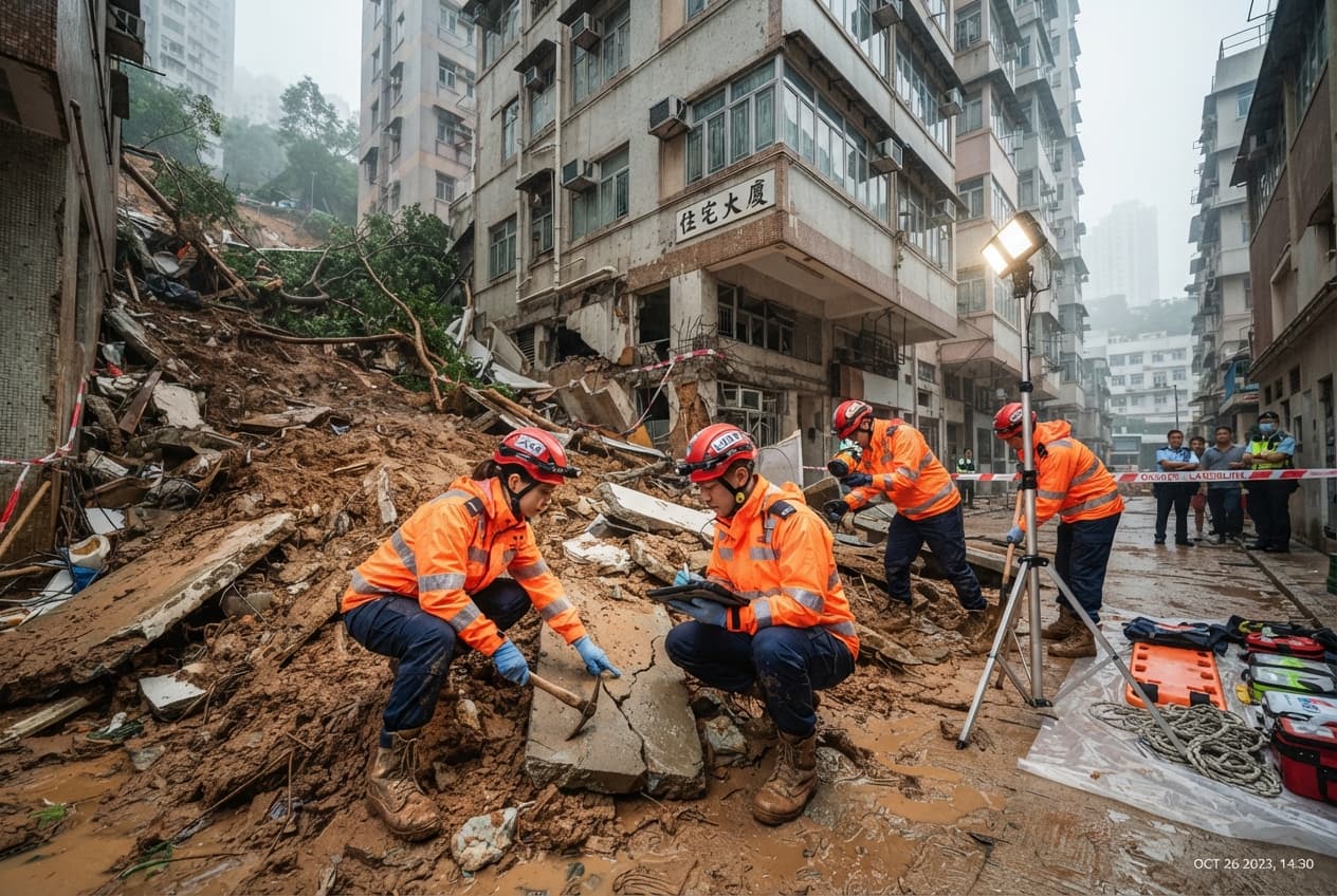 Urban Landslide Disaster, Hong Kong: Severe Slope Failure Destroys Residential Hillside and Leaves Two Dead Urban Landslide Disaster, Hong Kong: Severe Slope Failure Destroys Residential Hillside and Leaves Two Dead