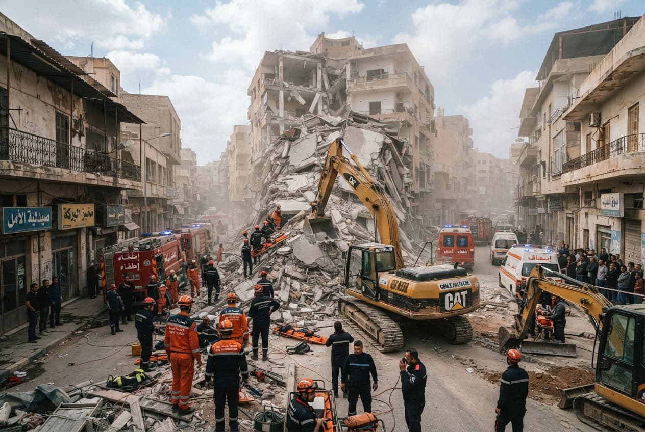 Tripoli, Lebanon: Ten-Story Residential Building Partial Collapse Kills Four Residents in Port City Tripoli, Lebanon: Ten-Story Residential Building Partial Collapse Kills Four Residents in Port City