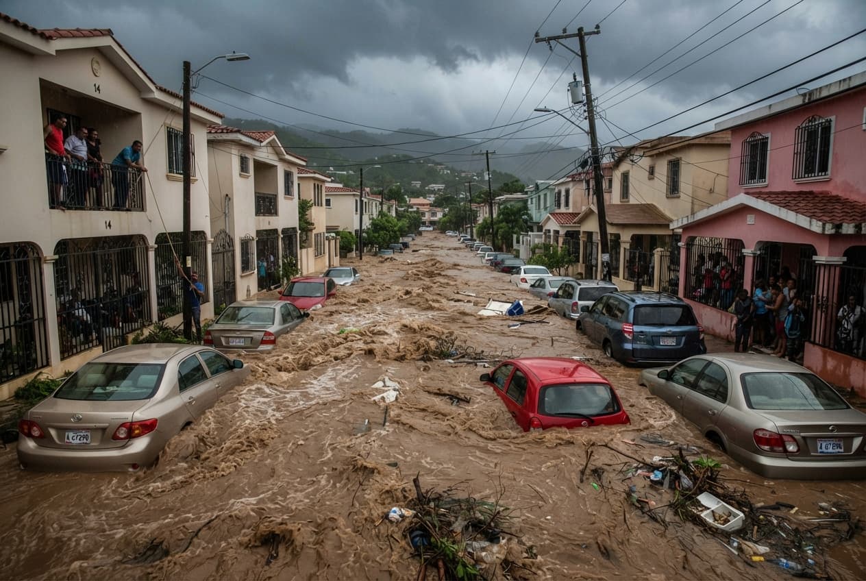 Santo Domingo Storm Crisis: Five Drown After Rapid Flash Floods Inundate Suburban Homes Santo Domingo Storm Crisis: Five Drown After Rapid Flash Floods Inundate Suburban Homes