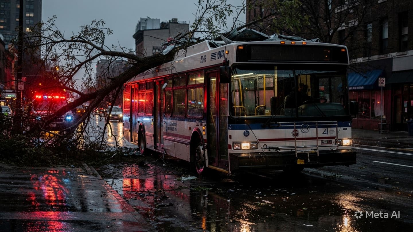 Severe Weather Tragedy: Falling Tree Strikes Bus in Netanya Leaving One Passenger Seriously Injured Severe Weather Tragedy: Falling Tree Strikes Bus in Netanya Leaving One Passenger Seriously Injured