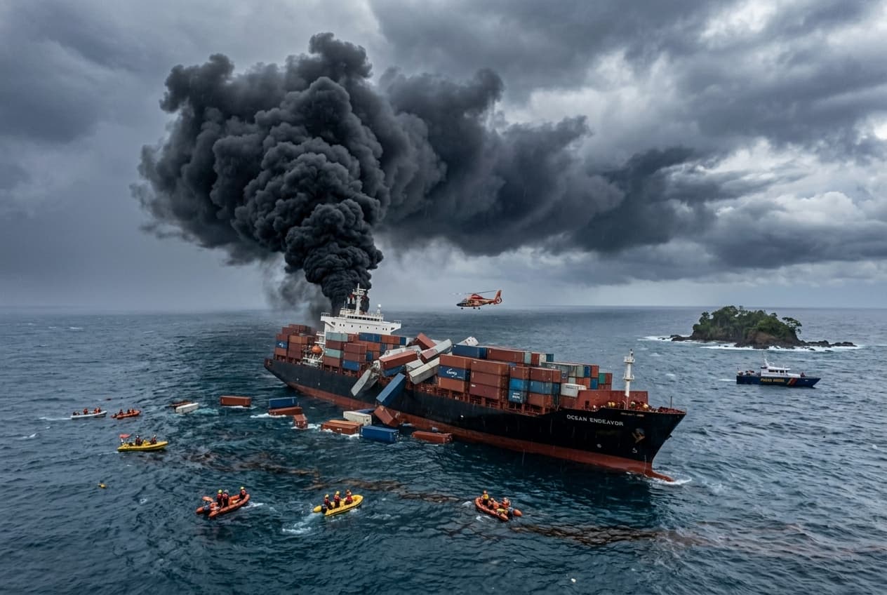 Strait Of Hormuz Attack: Two Commercial Ships Sink After Missile Strikes Near Oman Coast Strait Of Hormuz Attack: Two Commercial Ships Sink After Missile Strikes Near Oman Coast