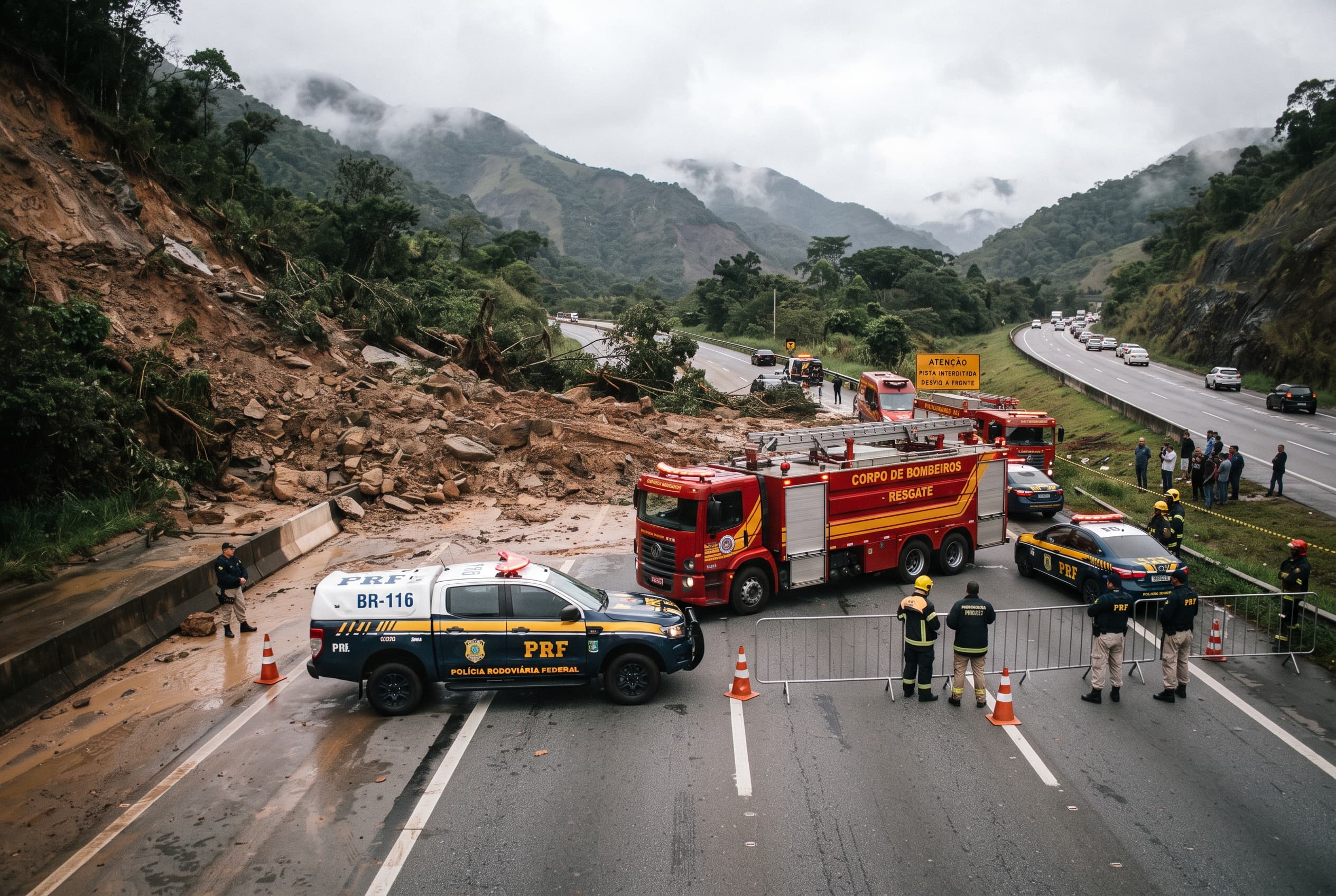 Highway BR-116 Disaster: Multi-Vehicle Collision Involving Two Semi-Trucks Leaves Three Dead in Brazil Highway BR-116 Disaster: Multi-Vehicle Collision Involving Two Semi-Trucks Leaves Three Dead in Brazil