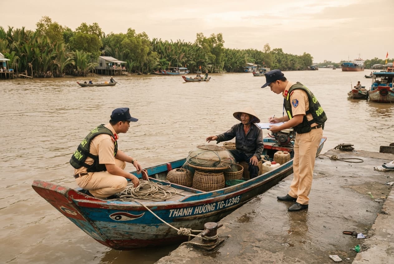 Three Drown In Mekong Delta, Small Fishing Boat Overturns During Severe Weather Conditions Three Drown In Mekong Delta, Small Fishing Boat Overturns During Severe Weather Conditions