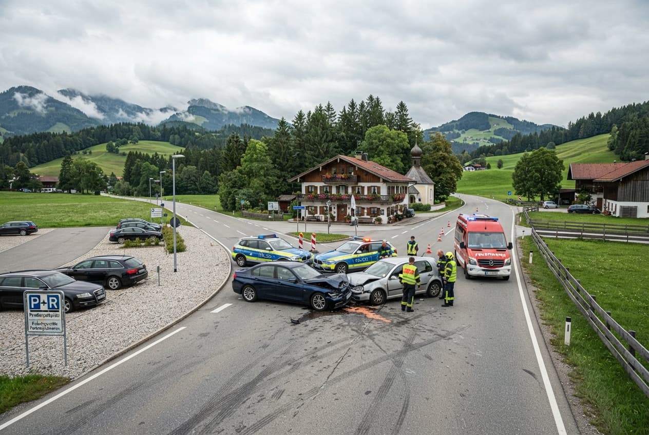 B236 Highway Closed Near Bromskirchen, Three Injured In Severe Multi-Vehicle Road Collision B236 Highway Closed Near Bromskirchen, Three Injured In Severe Multi-Vehicle Road Collision