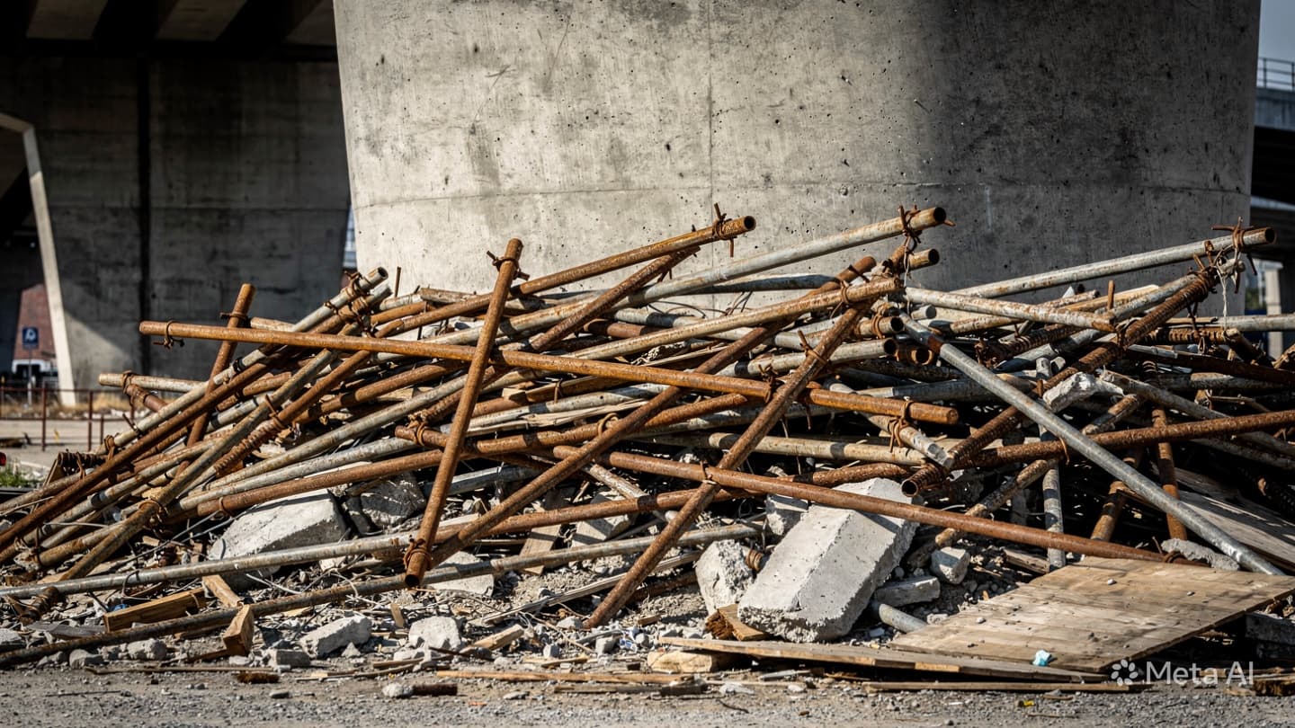 LRT Infrastructure Project Disaster: One Dead After Massive Metal Scaffolding Collapse in Kuala Lumpur LRT Infrastructure Project Disaster: One Dead After Massive Metal Scaffolding Collapse in Kuala Lumpur