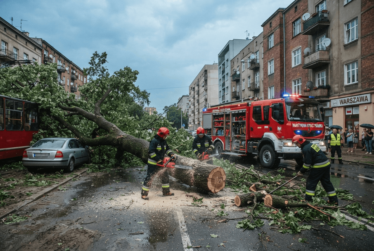 Thunderstorm Disasters Across Warsaw Leave Two Dead: Emergency Services Respond to Falling Trees Thunderstorm Disasters Across Warsaw Leave Two Dead: Emergency Services Respond to Falling Trees