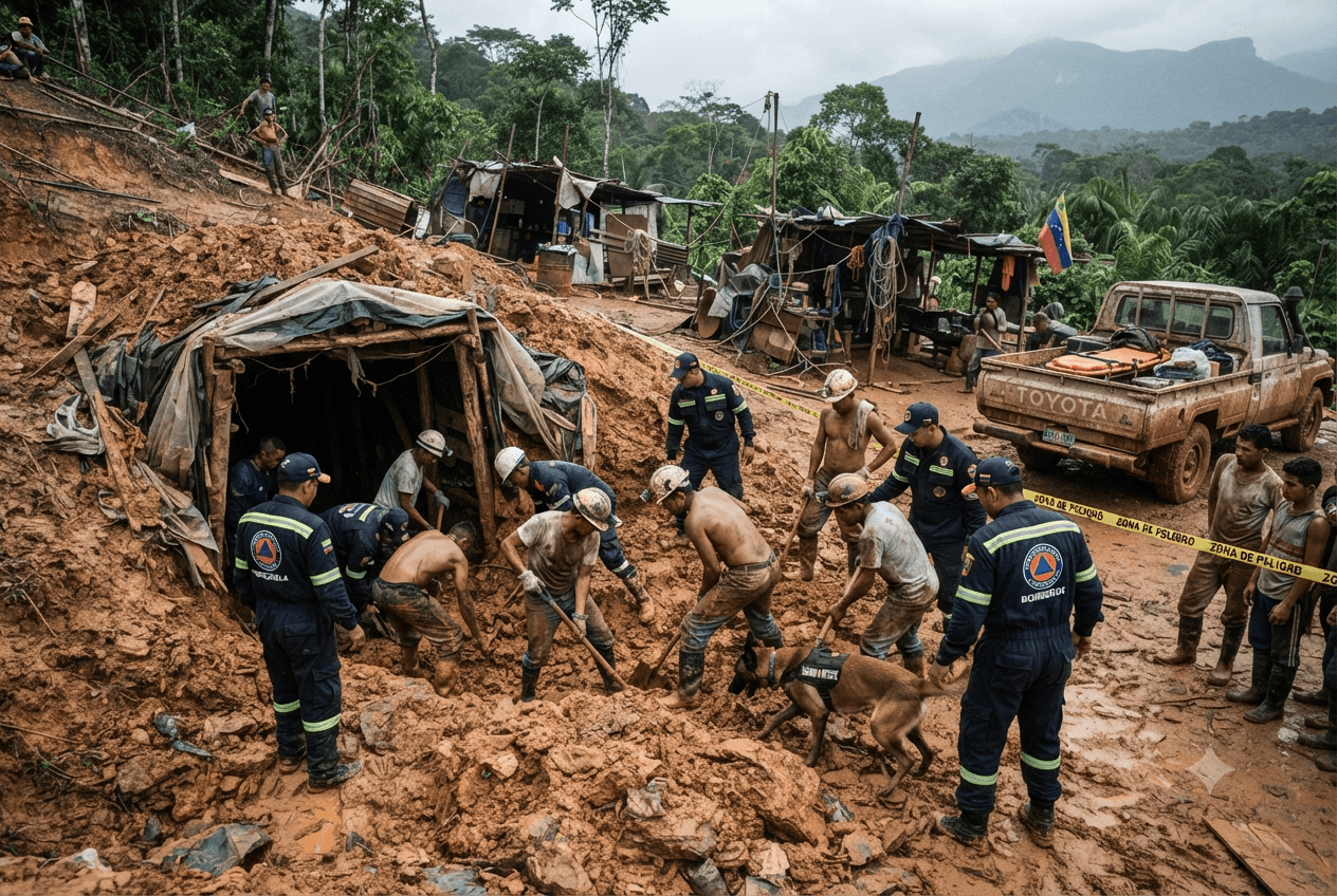 Fatal Mine Collapse: Three Dead in Bolívar as Shaft Failure Traps Multiple Miners Today Fatal Mine Collapse: Three Dead in Bolívar as Shaft Failure Traps Multiple Miners Today