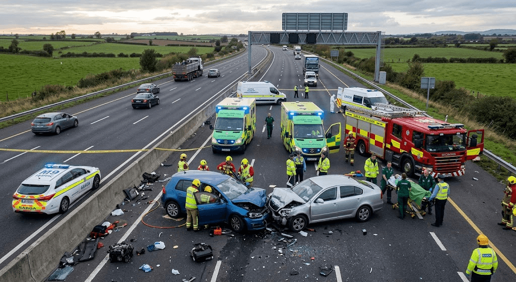 Tragedy on M9 Motorway: Multiple Dead After Wrong-Way Car Collision in Kildare Tragedy on M9 Motorway: Multiple Dead After Wrong-Way Car Collision in Kildare