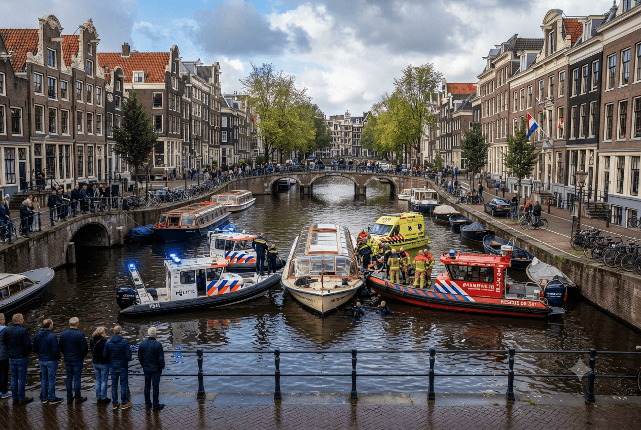 Amsterdam Canal Disaster: Tourist Boat Collision Leaves One Dead and Several Injured This Afternoon Amsterdam Canal Disaster: Tourist Boat Collision Leaves One Dead and Several Injured This Afternoon