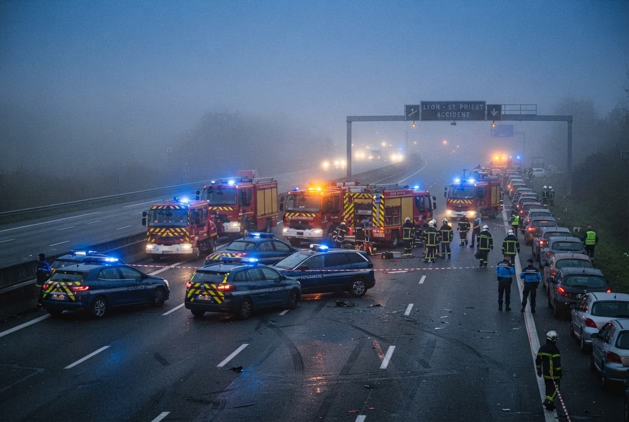 Highway Tragedy: Multi-Vehicle Pileup Claims Three Lives Across Major Lyon Motorway Corridor Highway Tragedy: Multi-Vehicle Pileup Claims Three Lives Across Major Lyon Motorway Corridor