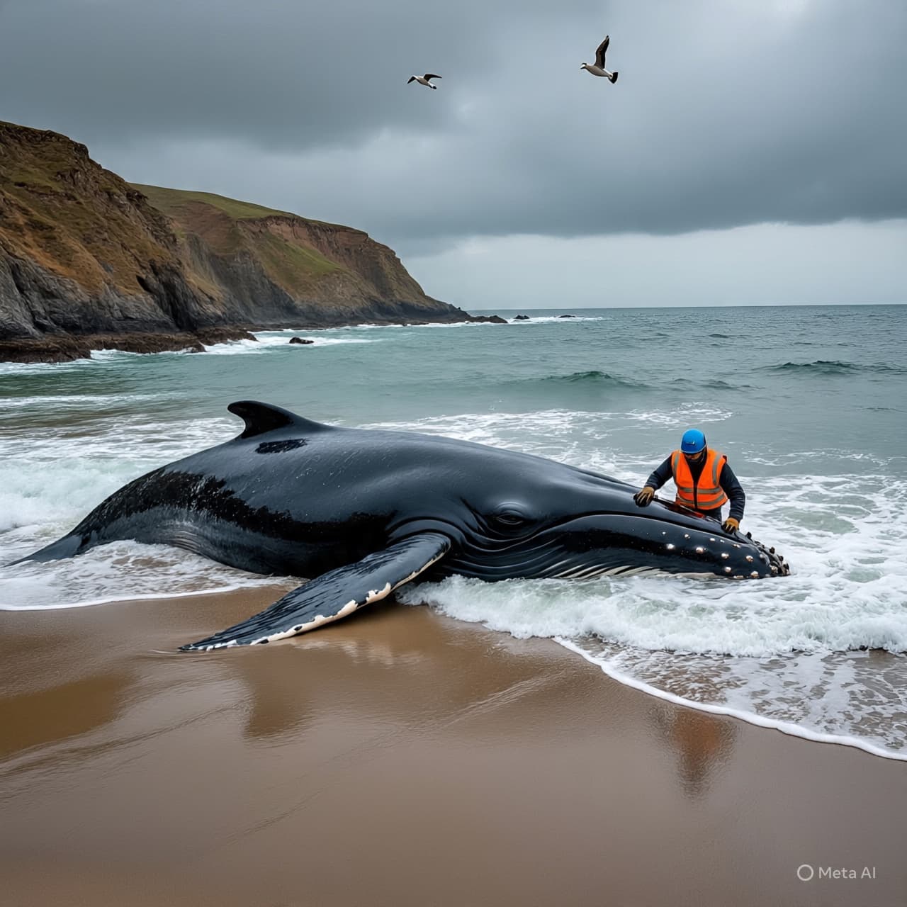 Between Tide and Time: A Humpback Whale Stranded on Germany’s Quiet Shore Between Tide and Time: A Humpback Whale Stranded on Germany’s Quiet Shore
