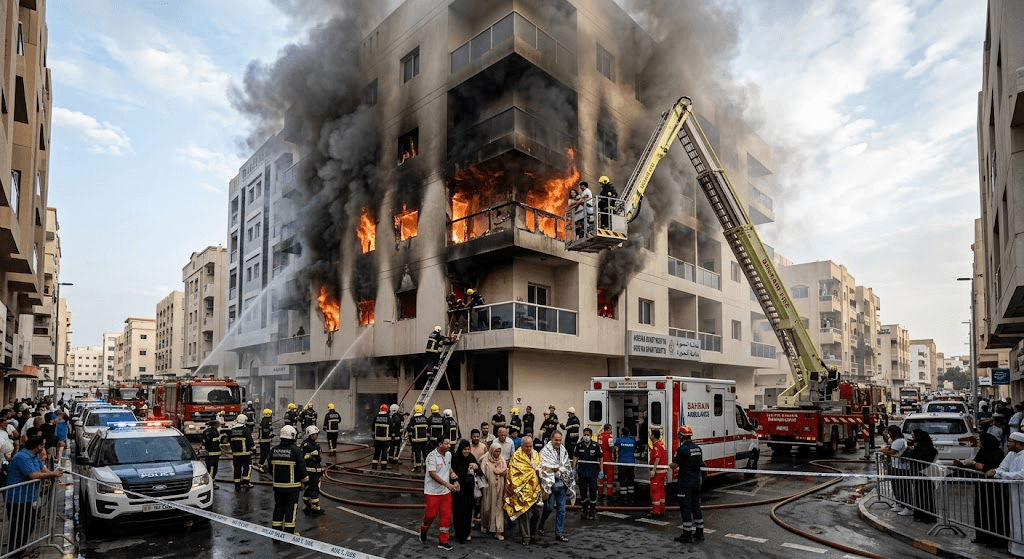 Miracle in Hoora: 14 Rescued After Raging Fire Engulfs Bahrain Apartment Complex Miracle in Hoora: 14 Rescued After Raging Fire Engulfs Bahrain Apartment Complex