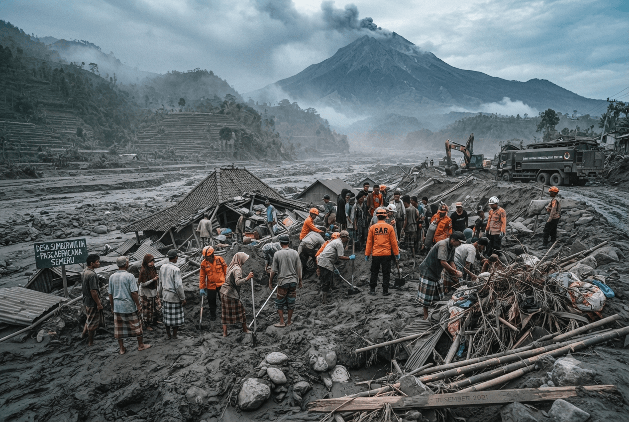 Volcanic Disaster Crisis: Mount Semeru Eruption and Lahar Floods Leave Three Dead in East Java Volcanic Disaster Crisis: Mount Semeru Eruption and Lahar Floods Leave Three Dead in East Java