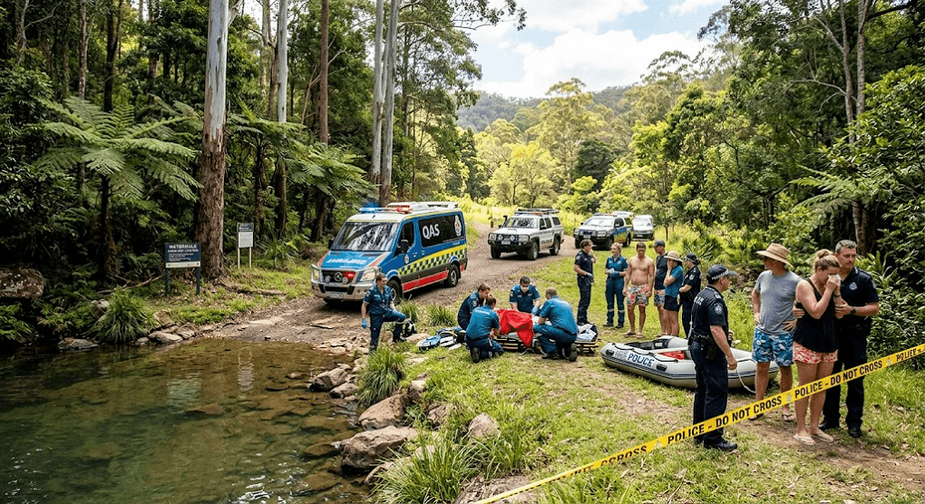 Tragedy at Gold Coast Swimming Hole: Man Drowns at Popular Hinterland Spot Tragedy at Gold Coast Swimming Hole: Man Drowns at Popular Hinterland Spot