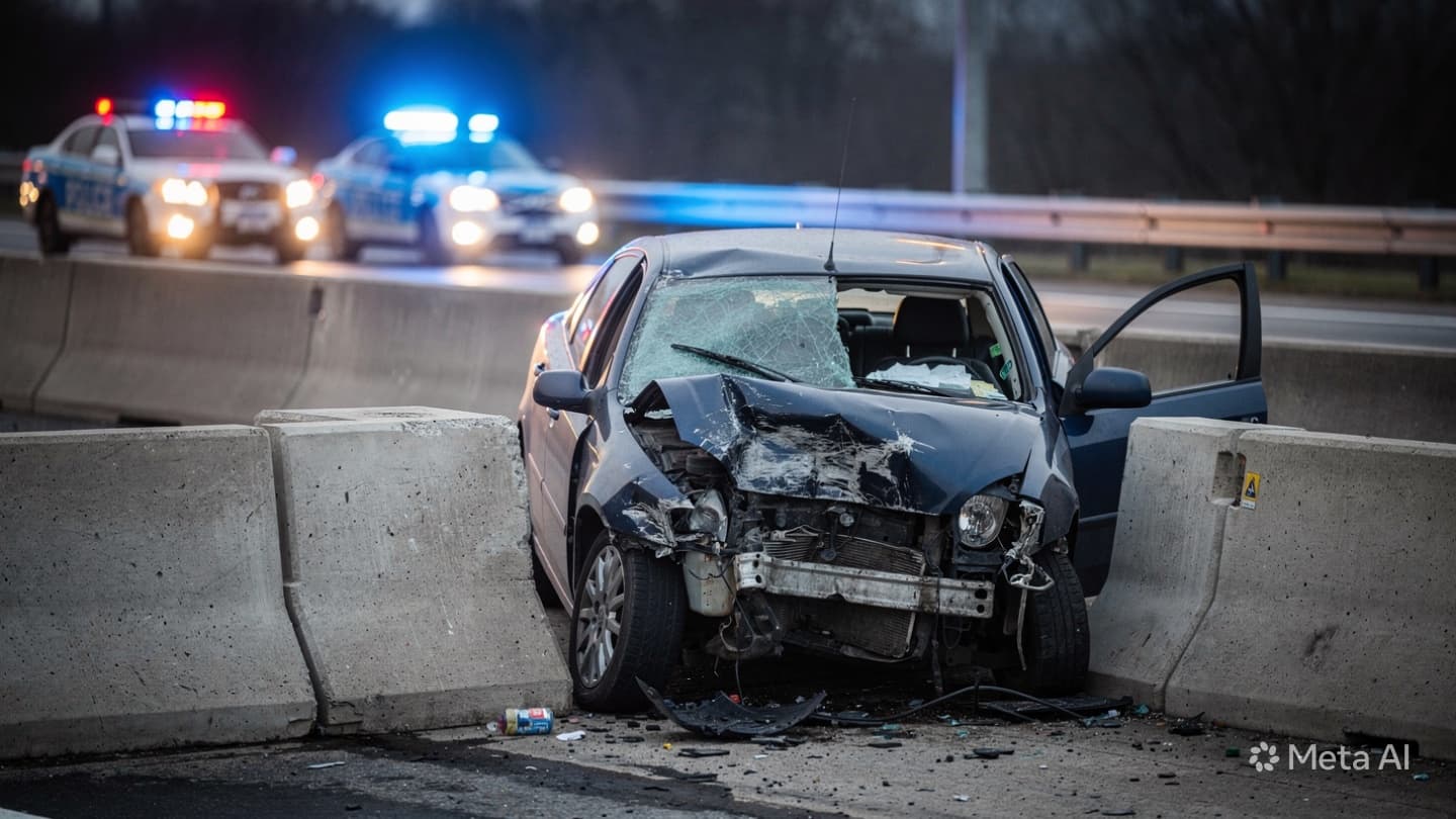 Central Java Road Disaster: Speeding Car Hits Barrier, Leaving Two Victims Dead on Sunday Central Java Road Disaster: Speeding Car Hits Barrier, Leaving Two Victims Dead on Sunday