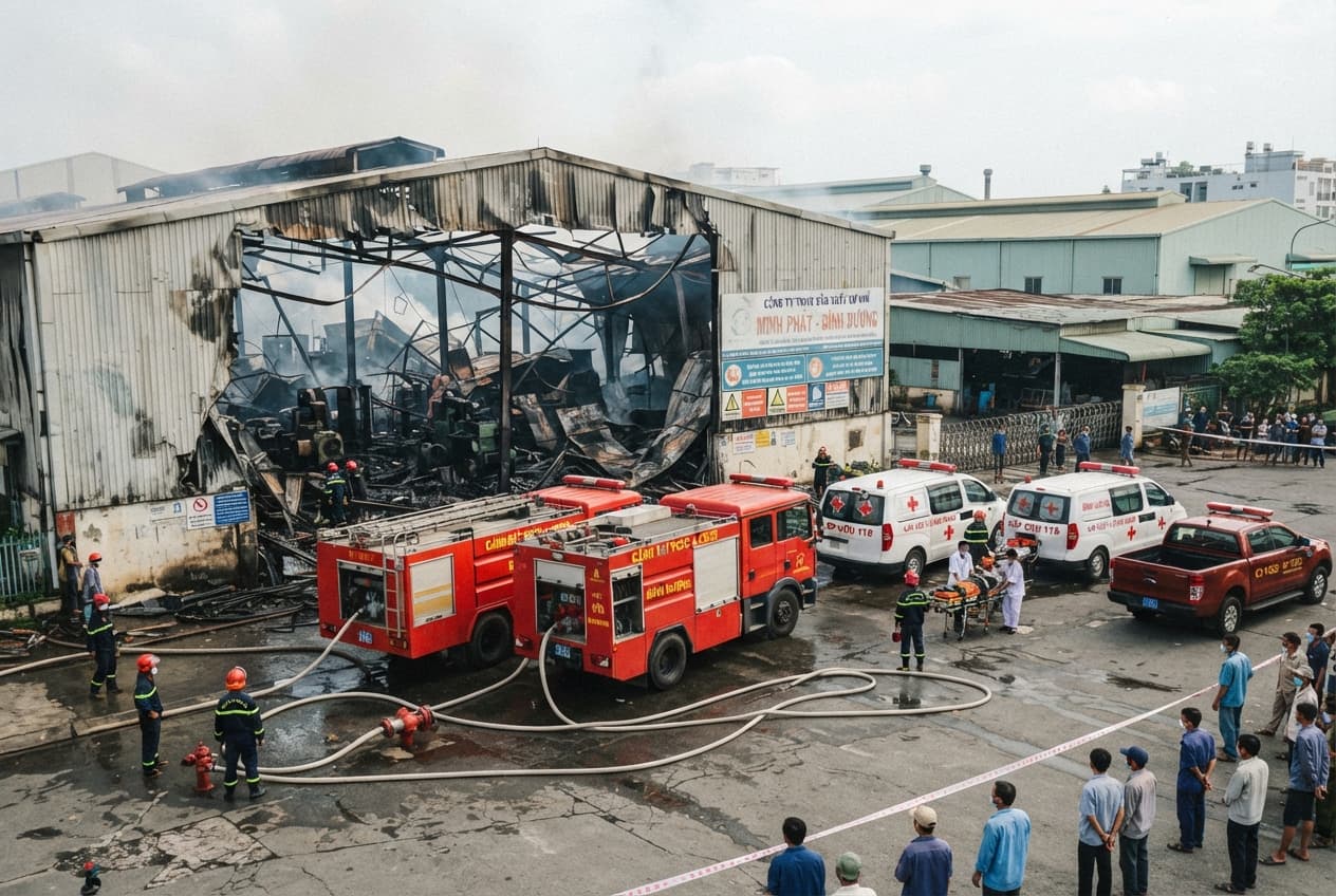 Industrial Plant Disaster: Binh Duong Factory Boiler Explosion Leaves One Worker Dead and Four Injured Industrial Plant Disaster: Binh Duong Factory Boiler Explosion Leaves One Worker Dead and Four Injured