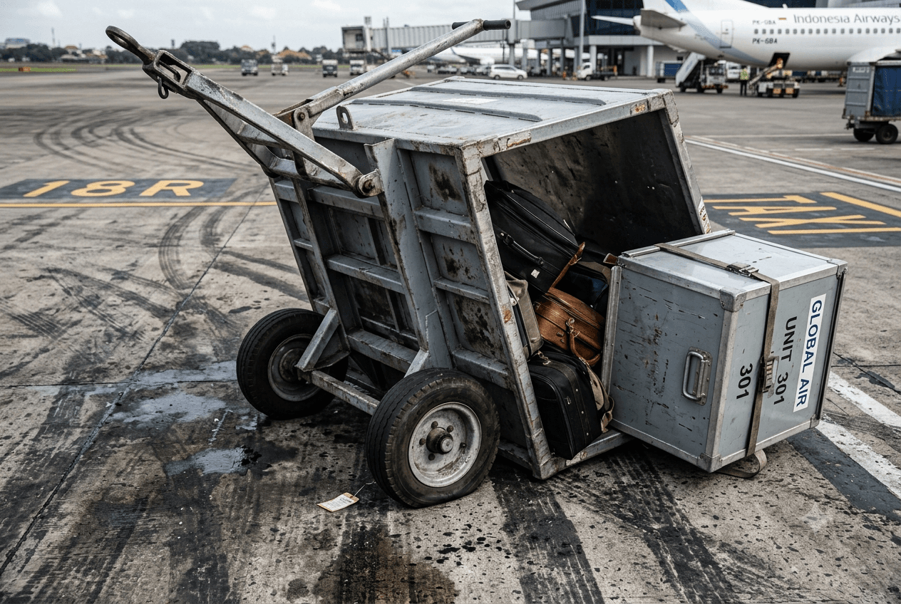 Airport Collision: Five Injured After Luggage Trailer And Public Bus Collide On Tarmac Road Airport Collision: Five Injured After Luggage Trailer And Public Bus Collide On Tarmac Road