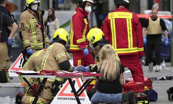 Several Injured in Berlin After Car Drives Into Crowd, Police Say Several Injured in Berlin After Car Drives Into Crowd, Police Say