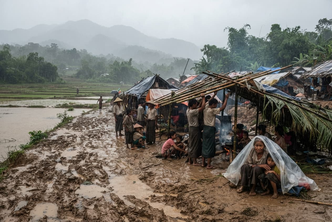 Kachin State Flood Disaster: Three Dead After Raging River Waters Submerge Rural Homes Kachin State Flood Disaster: Three Dead After Raging River Waters Submerge Rural Homes