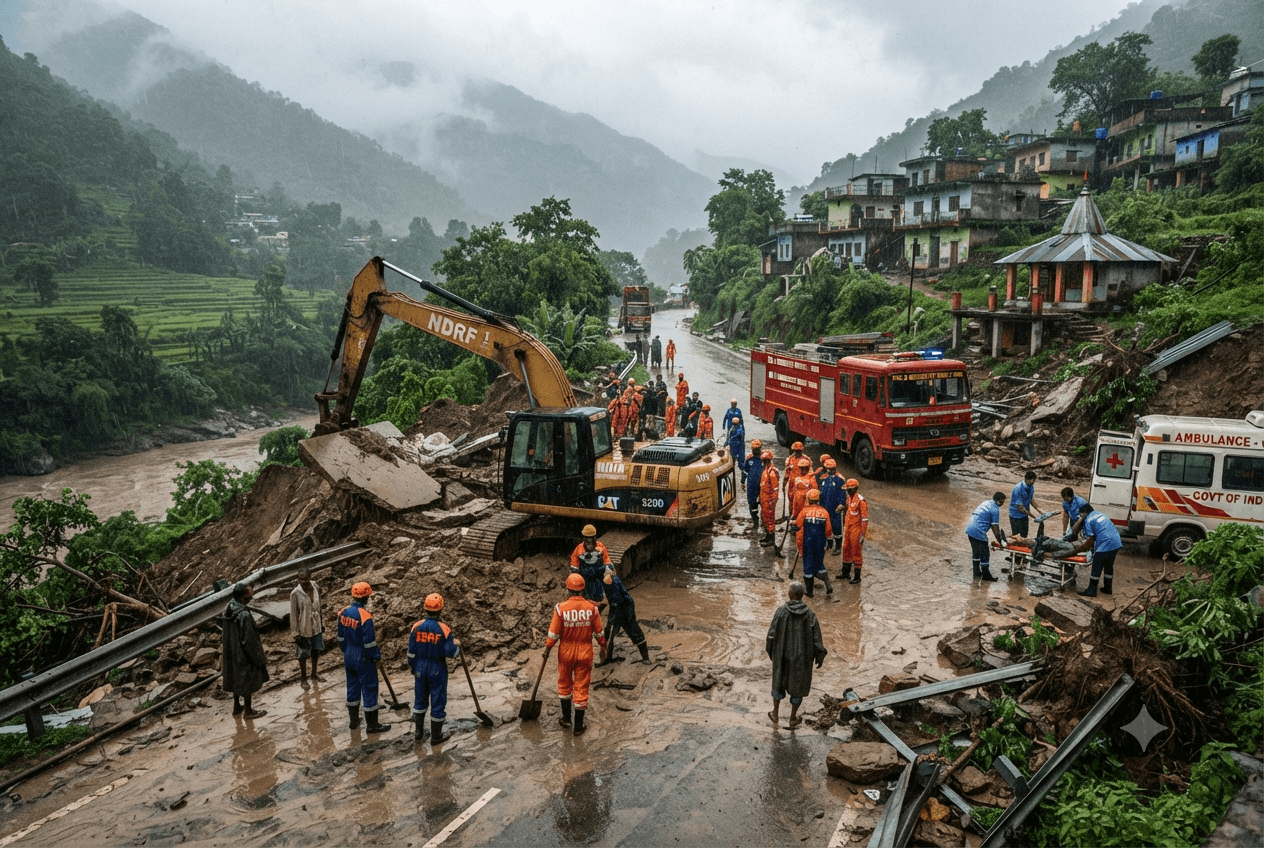 Flash Flood Crisis: Severe Floods and Landslides Leave Twenty-Six Dead Across Regional India Flash Flood Crisis: Severe Floods and Landslides Leave Twenty-Six Dead Across Regional India