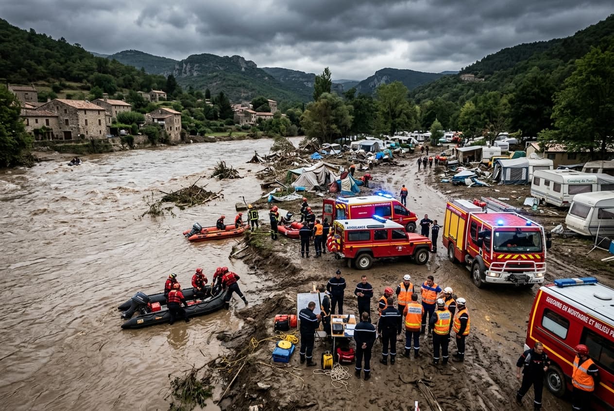 Two Victims Lost as River Swell Destroys Southern France Camping Site Following Heavy Rainfall Two Victims Lost as River Swell Destroys Southern France Camping Site Following Heavy Rainfall