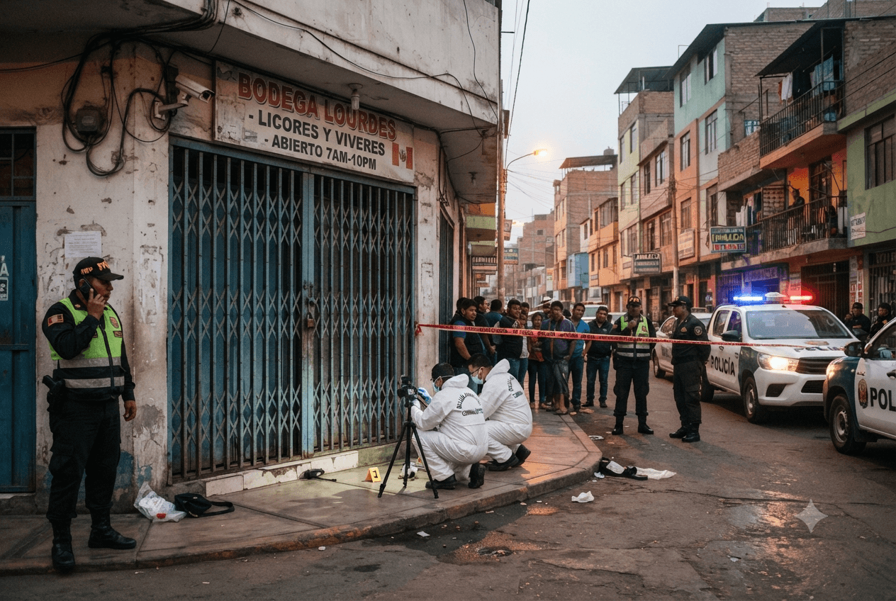 Fatal Robbery in Peru: Shop Owner Killed by Gunmen During Armed Confrontation in Lima Fatal Robbery in Peru: Shop Owner Killed by Gunmen During Armed Confrontation in Lima
