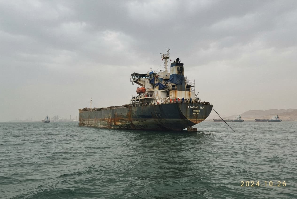 Strait Incident: Cargo Vessel Attack Off Omani Coast Leaves One Crew Member Dead Strait Incident: Cargo Vessel Attack Off Omani Coast Leaves One Crew Member Dead