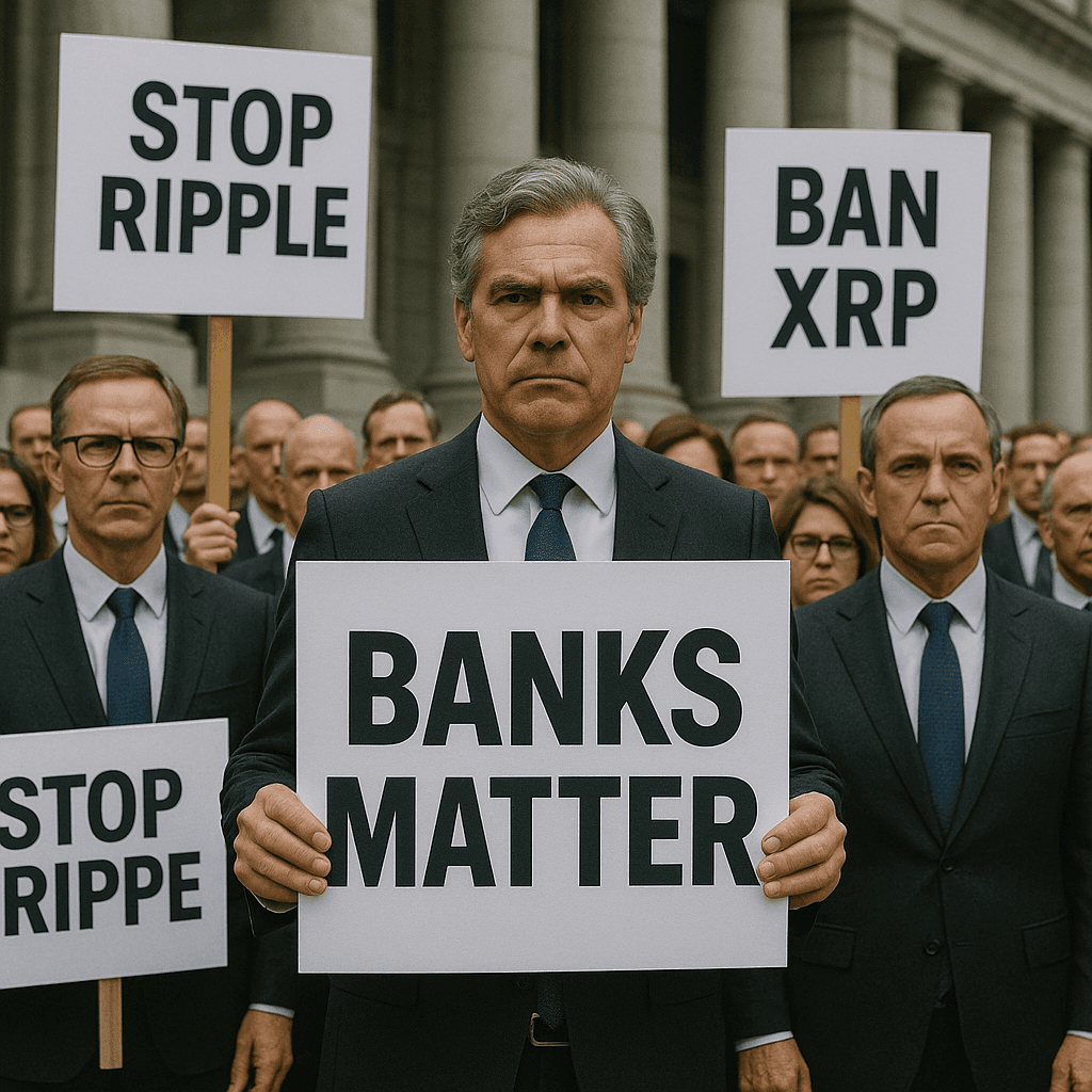 42 TRADITIONAL BANKS MOVE TO SHUT DOWN RIPPLE’S FEDERAL LICENSE BID — DESPERATE ATTEMPT TO STOP XRP BEFORE IT REPLACES THEM 42 TRADITIONAL BANKS MOVE TO SHUT DOWN RIPPLE’S FEDERAL LICENSE BID — DESPERATE ATTEMPT TO STOP XRP BEFORE IT REPLACES THEM