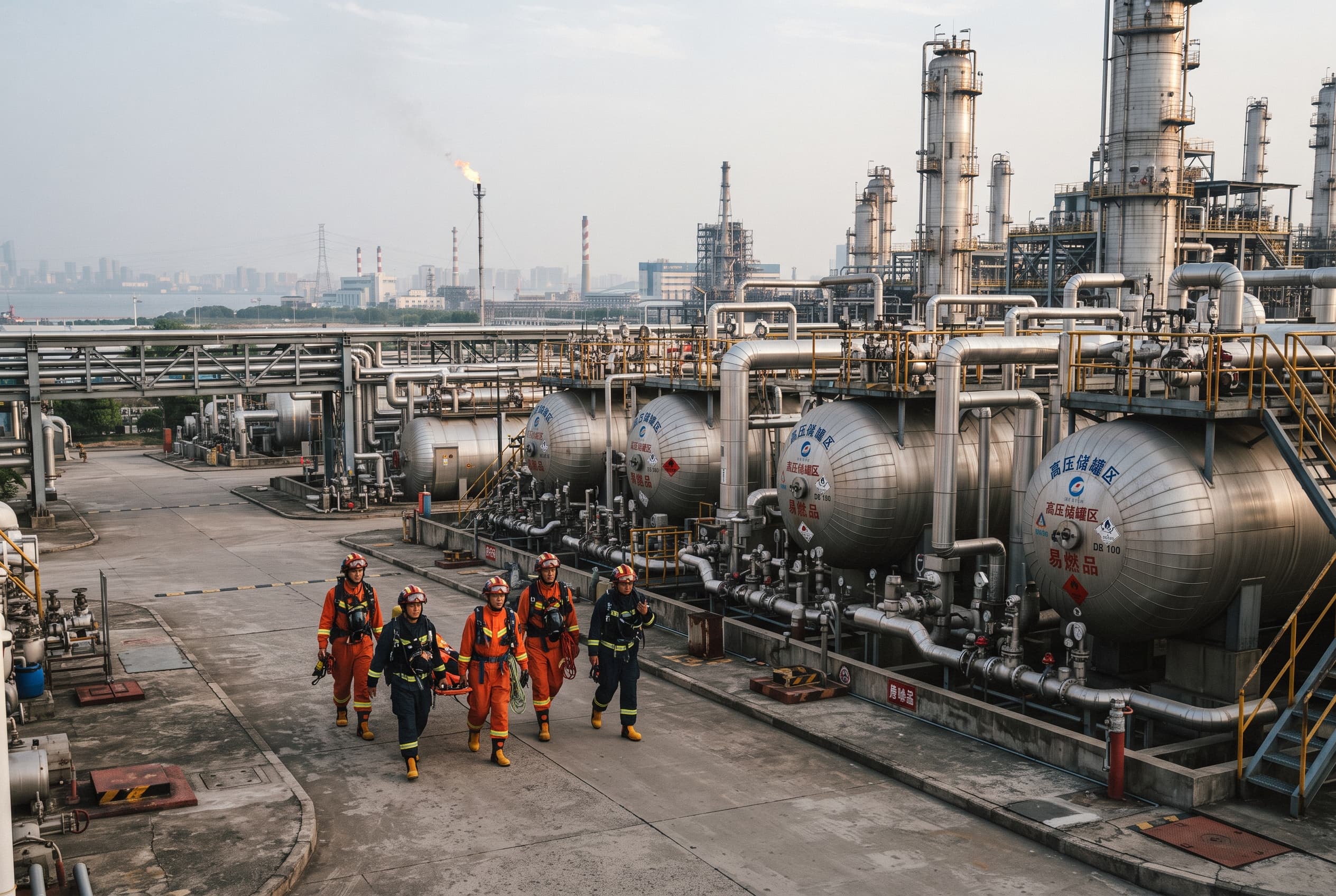 Industrial Fire Spreads Through Jiangsu Chemical Park, Leaving Four Workers Dead After Blast Industrial Fire Spreads Through Jiangsu Chemical Park, Leaving Four Workers Dead After Blast
