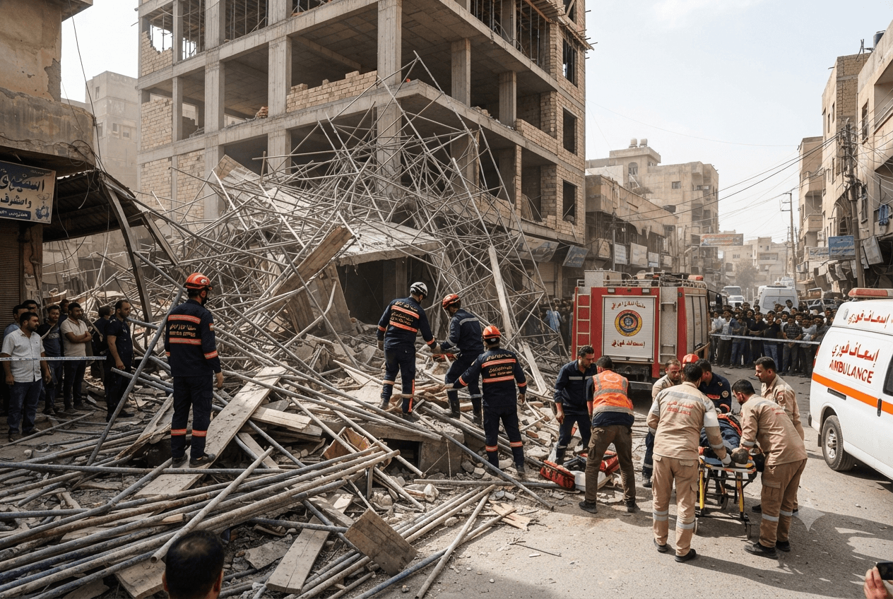 Construction Scaffold Collapse: Baghdad Mall Construction Site Accident Leaves Two Workers Dead Construction Scaffold Collapse: Baghdad Mall Construction Site Accident Leaves Two Workers Dead