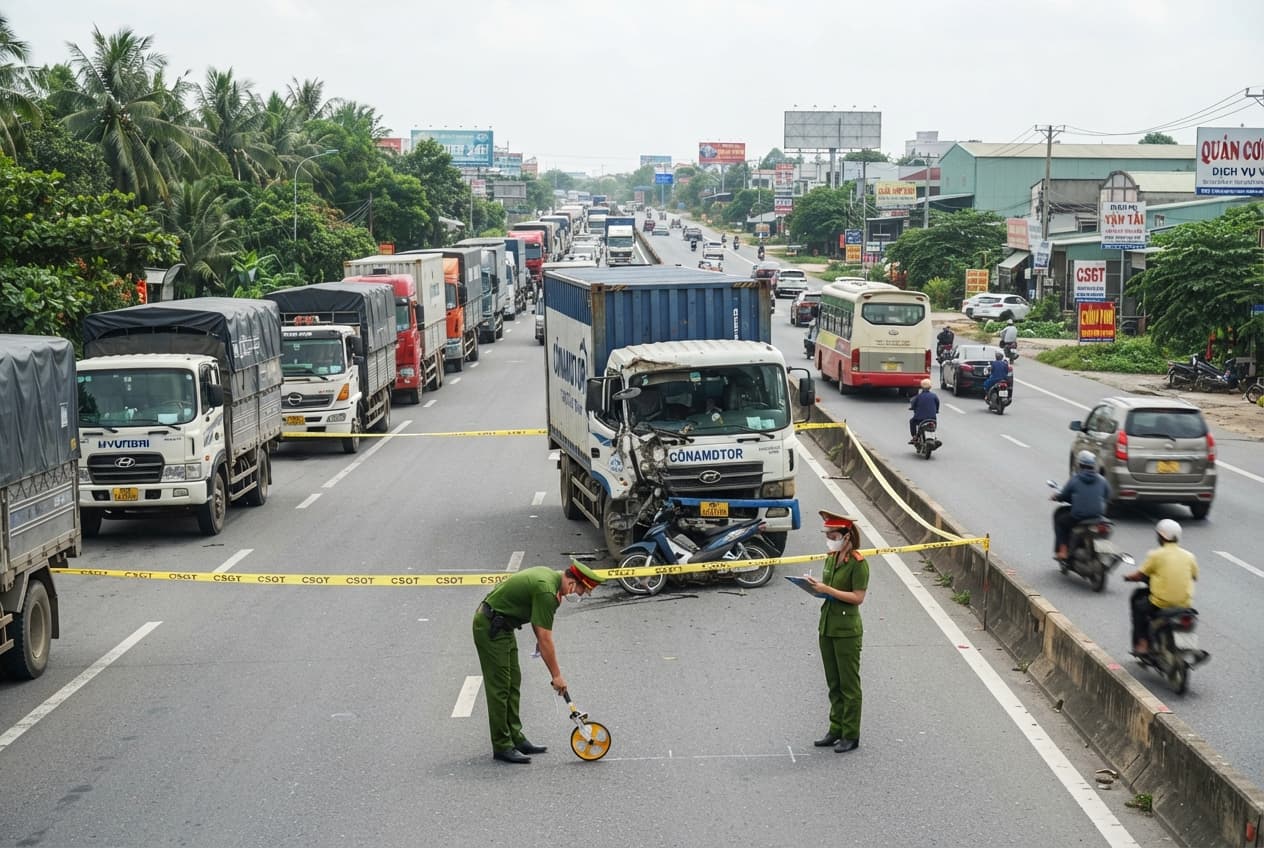 Highway Traffic Fatality: National Route One Collision Between Truck and Motorbike Claims Two Highway Traffic Fatality: National Route One Collision Between Truck and Motorbike Claims Two