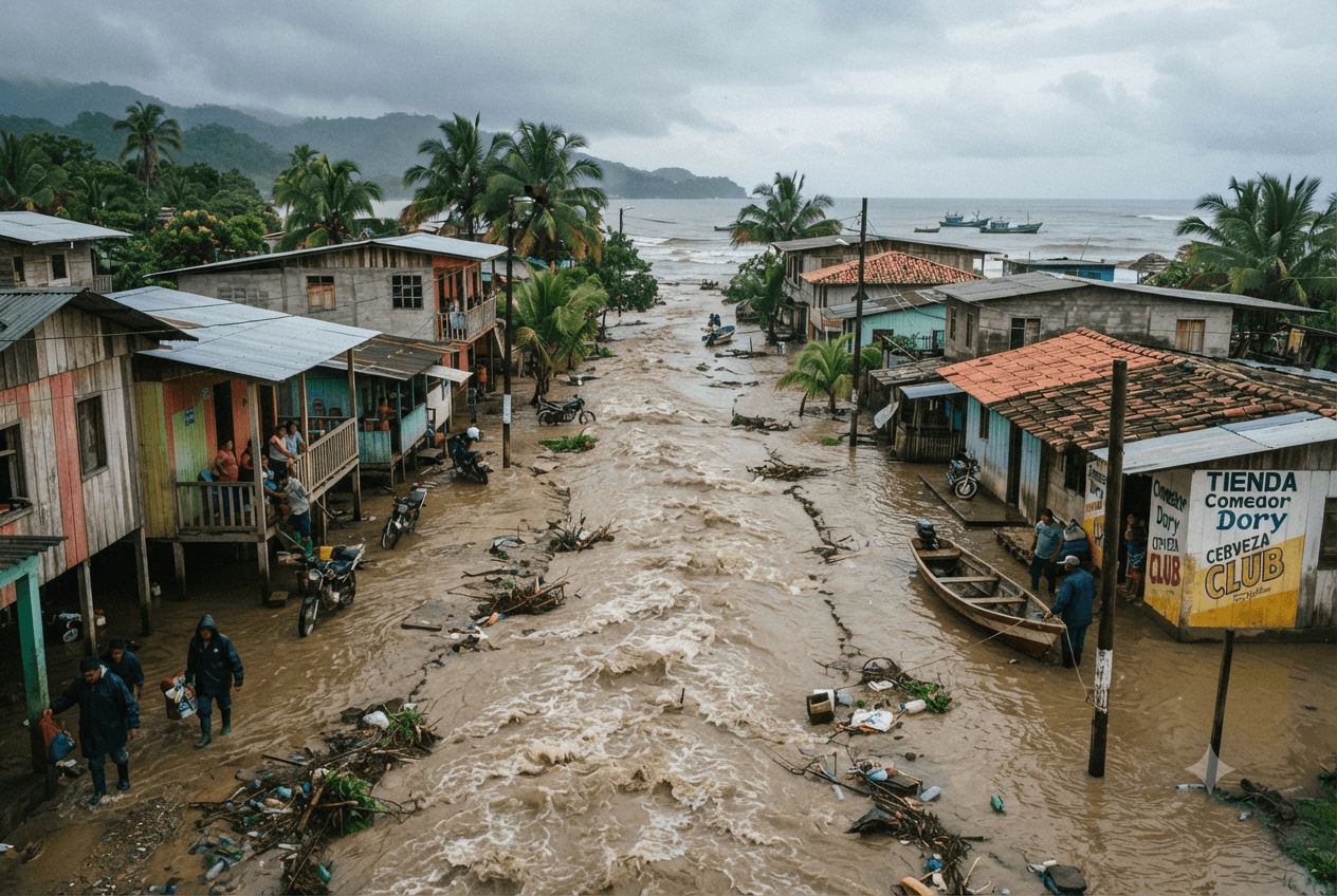 Flash Flood Tragedy: Rising Coastal Waters Overwhelm Ecuadorian Fishing Village, Resulting in Two Deaths Flash Flood Tragedy: Rising Coastal Waters Overwhelm Ecuadorian Fishing Village, Resulting in Two Deaths