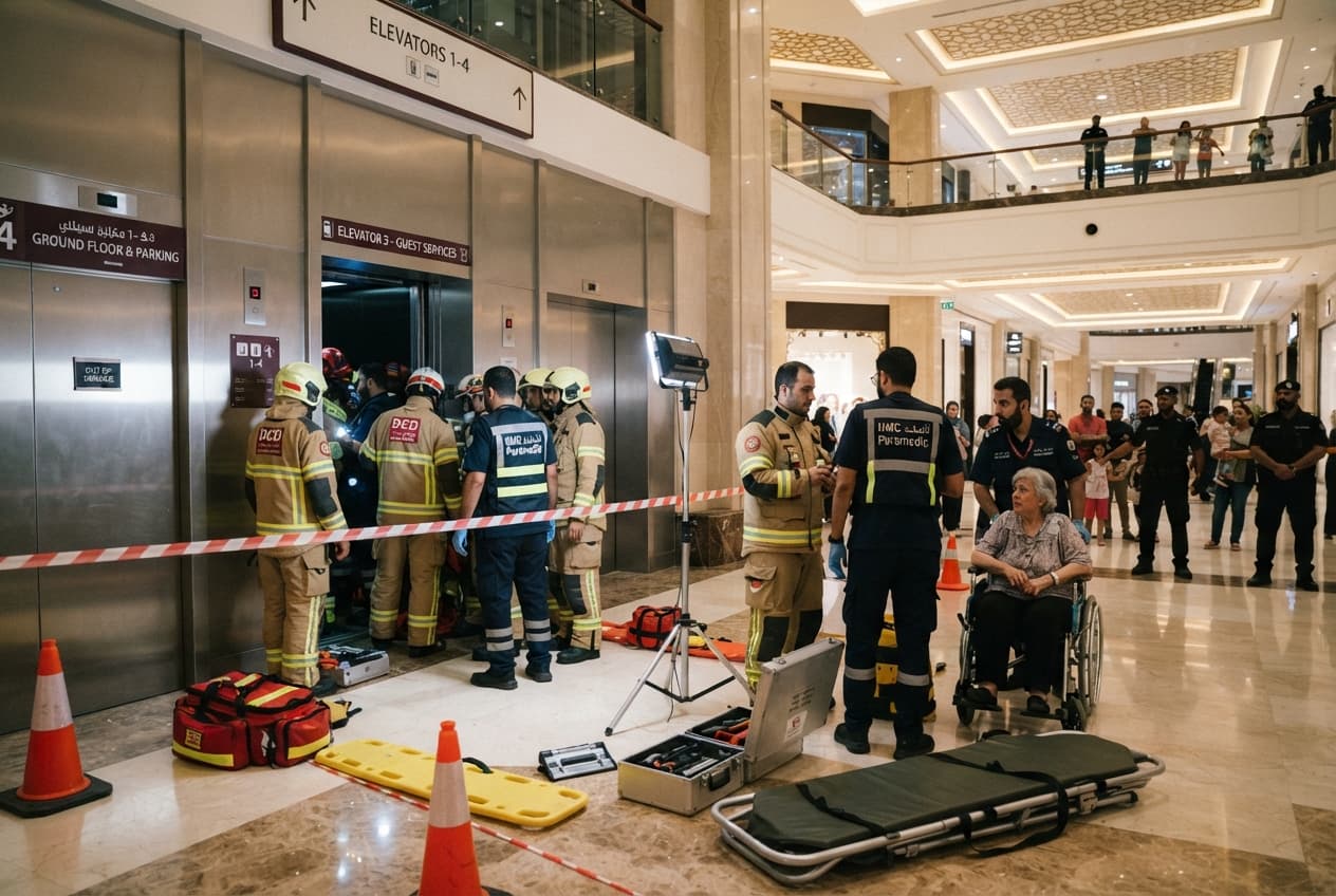 Doha Elevator Plunge: Commercial Center Lift Malfunction Drops Passengers and Triggers Emergency Response Doha Elevator Plunge: Commercial Center Lift Malfunction Drops Passengers and Triggers Emergency Response