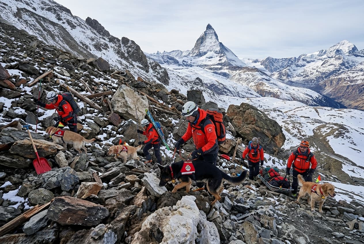 Two Hikers Dead, One Missing, Massive Rockslide Crushes Mountain Trail In Valais Canton Alps Two Hikers Dead, One Missing, Massive Rockslide Crushes Mountain Trail In Valais Canton Alps